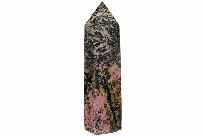 Tall, Polished Rhodonite Obelisk - Madagascar #112383